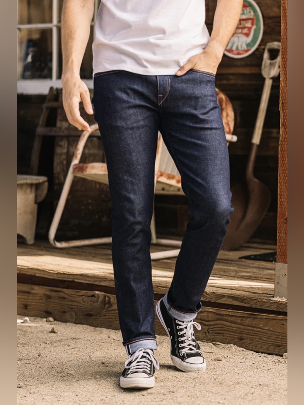 Hiroshi Kato The Scissors Slim Tapered Indigo Raw Selvedge Denim SHORT W38xL25